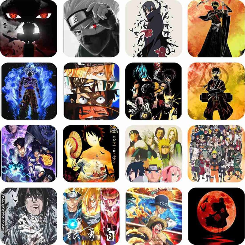Picture of Pack of 15 Naruto Card | Anime card |HD Photos UV printed on PVC card. Size 85 cm X 55 cm-Multicolor