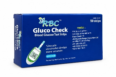Picture of RBC™ Gluco Check Blood Glucose Test Strips – Accurate Diabetes Testing Strips | 50 PCS | Model GL-S27