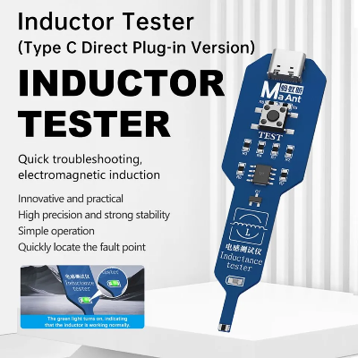 Picture of MaAnt Inductance Tester Motherboard Coil Tester Inductor Detector Repair Tool Electromagnetic Induction Quick Fault Check M093, Black