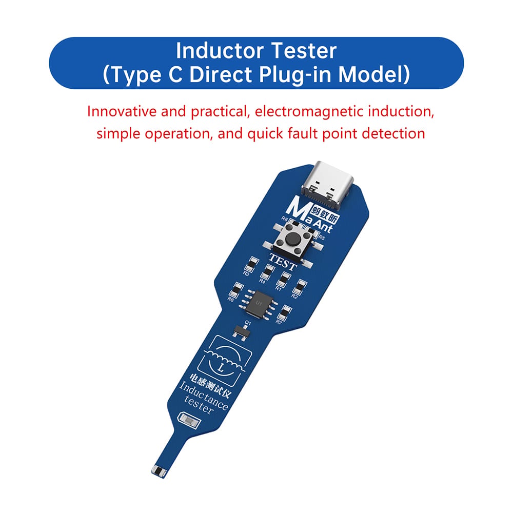 Picture of MaAnt Inductance Tester Motherboard Coil Tester Inductor Detector Repair Tool Electromagnetic Induction Quick Fault Check M093, Black