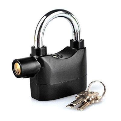 Picture of Advance Security Electronic Touch Siren Alarm Lock for Home/Bike/Cars/Office Safety Lock (Black)-Black