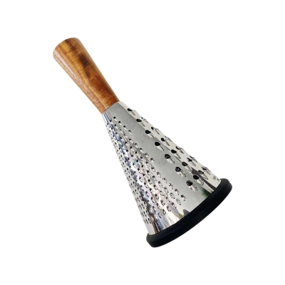 Picture of Acacia and Stainless Steel Grater-Silver