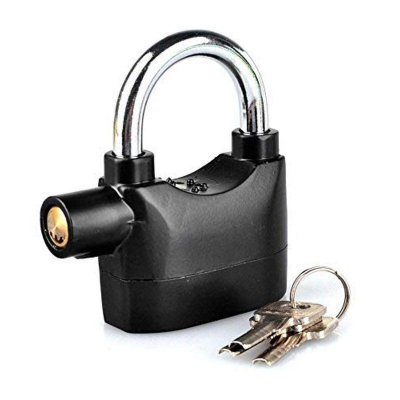 Picture of Advance Security Electronic Touch Siren Alarm Lock for Home/Bike/Cars/Office Safety Lock (Black)-Black
