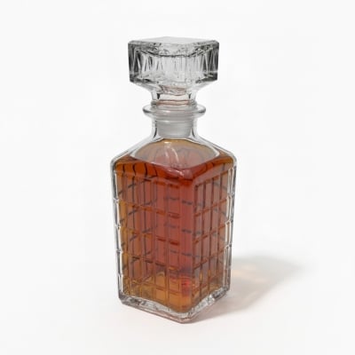 Picture of Elegant Square Crystal Glass Whiskey Decanter 1000ml with Airtight Stopper for Premium Liquor Bourbon Scotch Vodka and Wine Storage Durable Lead-Free Glassware for Home Bar Decor and Luxury Gifting Solutions in Bangladesh
