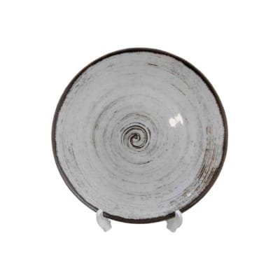 Picture of 6 pcs set ceramic Serving Bowl shape Platte - Ceramic Centerpiece  10 Iench-Grey