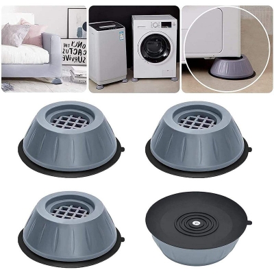 Picture of Refrigerator Stand, Washing Machine Stand,Furniture Base Stand, Fridge Stands for Single Door and Double Door (Pack of 4) (Grey), Medium-Grey