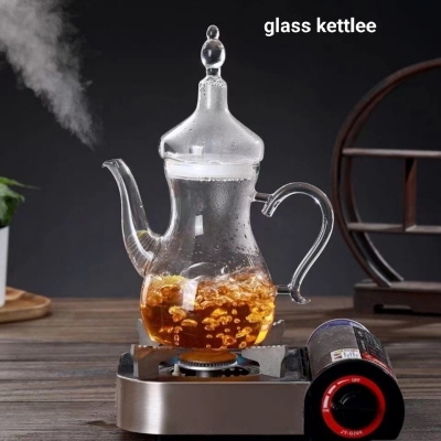 Picture of 1 pcs Serving Tea Pot Fragrant Tea Heat Resistant 1L Gooseneck Clear Glass Tea Pot | Teapots | Dinnerware & Serving Dishes | Kitchen, Dining