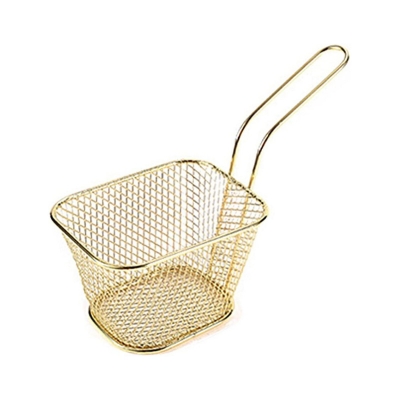 Picture of Chips Mini Fry Baskets Stainless Steel Fryer Basket Strainer Serving Food Presentation Cooking Tool French Fries Basket-Multicolor