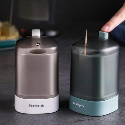 Picture of Automatic Toothpick Dispenser Creative Storage Box Home Dining Kitchen Accessories-Multicolor