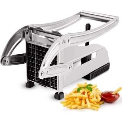 Picture of French Fries Cutters Potato Chips, Cutting Machine Maker Slicer Chopper Dicer-Silver