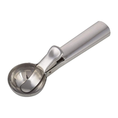 Picture of Stainless Steel Spring Trigger Ice Cream Scoop Set of 1 Pcs Remove The Ice Cream Easily, Dimension20X6.5X3-Silver
