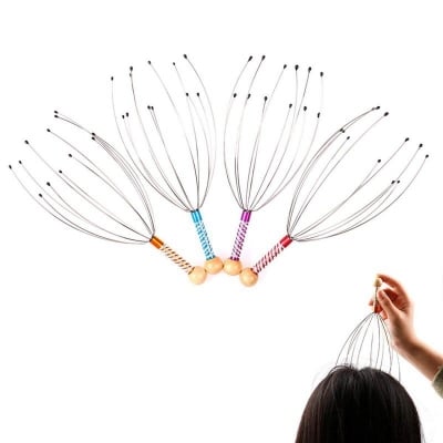 Picture of 1pcs Octopus Claw Massager Tool Head Massager Head Scalp Neck Equipment Stress Release Relax Massage Tens Pain Relief Head Care-Multicolor