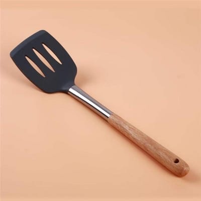 Picture of Stainless Steel Handle Silicone nonstick spatulas, High Heat Resistant to 480°F, KUFUNG Food Grade Slotted Turner, BPA Free, Slotted Spatula for for Fish, Eggs, Pancakes-Multicolor