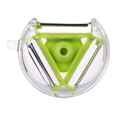 Picture of 3 in 1 plastic creative new product kitchen tools fruit planning round peeler stainless-Multicolor