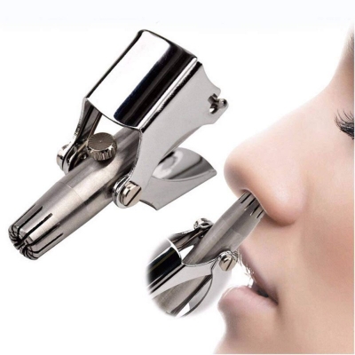 Picture of Stainless Steel Manual Mechanical Nose Trimmer Hair Removal Tool (PACK OF 1)-Silver