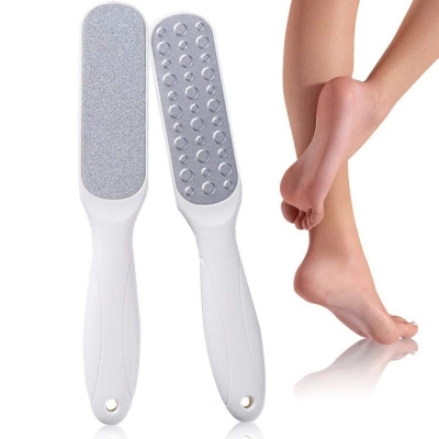 Picture of Foot Dead Skin Removed File Stainless Steel Dual -Side Foot Scrubber Rasp Calus Remover Pedicure Equipment-White