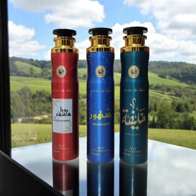 Picture of Hadia 3pcs Arabic Air Freshener Combo: KHALIFA, ROYEL HASHIMI & MASHHOOR | 300ml Each | Long-lasting Aroma