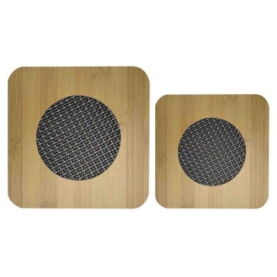 Picture of EASY SHOPE Bamboo Insulated Wooden Coasters Heat Pad for Dining Table Kitchen Use Item Kitchen Decor Item-2 Size-Brown