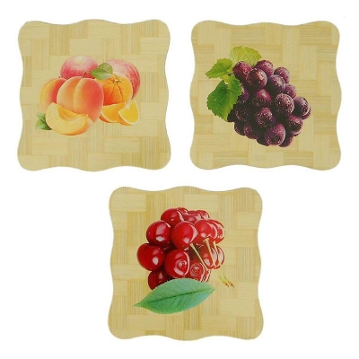 Picture of 3 pcs set Heat Insulation Pad/Table Mats Placemats for Pans Pots-Brown