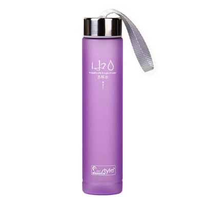 Picture of 1 Piece Small cute Clear translucent water bottle , carafe, juice storage, milk bottle, serve ware , container, fridge bottle-Multicolor