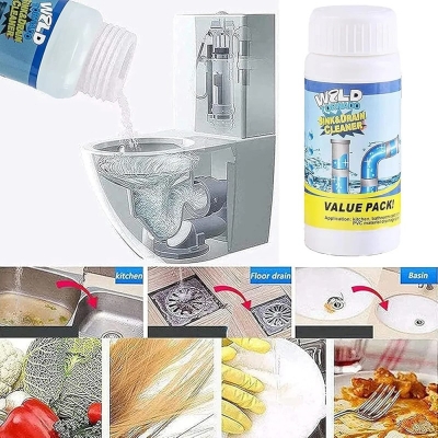 Picture of World Tornado Sink Drain Cleaner, Wild Sink and Drain Cleaner, Foaming Dra-in Clea-ner, Portable Powder Cleaning Tool for Kitchen Toilet Pipe (1)