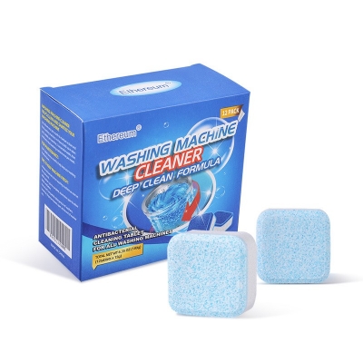 Picture of Washing Machine Deep Cleaner Tablet for Washing machines Front and Top Load Machine Descaling Powder Tablet for Tub Cleaning&Drum Stain Remover (Regular, 1 pack of 12 tablet)