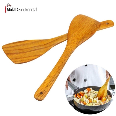 Picture of High Quality Practical Cook One Wooden Spatula For Cooking 2 pcs set-Brown
