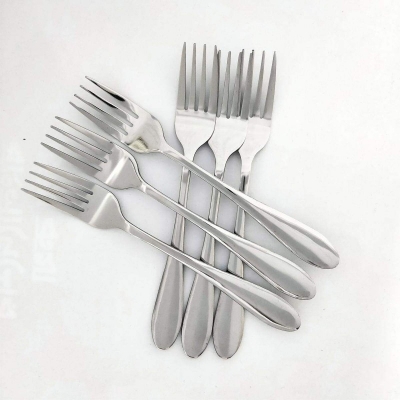 Picture of 6 Piece (20 cm long) Stainless Steel  Dinner Fork Set (Heavy metal ) with 6 PC Dinner Fork-Silver
