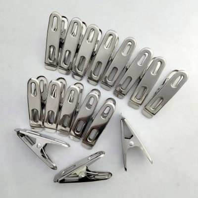 Picture of (Set of 16) Cloth Clipa | Cloth Hanging Pins | Cloth Drying Clips | Clothes Pegs | Clothes Clips-Silver