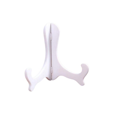 Picture of Plastic Plate Holders, Folding White Plastic Plate Holders Dish Picture Frame Decorative Display Stand Rack-White