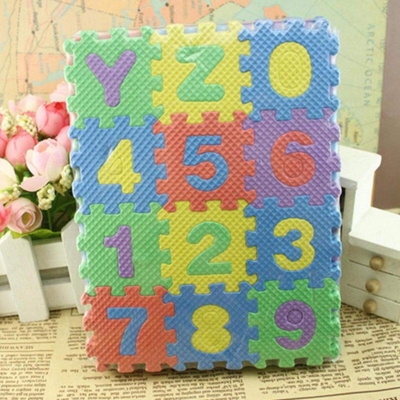 Picture of 36 Pieces Child Cartoon Letters Numbers Foam Play Puzzle Mat Floor Carpet Rug for Baby Kids Home Decoration-Multicolor
