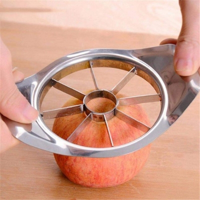 Picture of Fruit Cutter Sturdy Portable Full Stainless Steel Slicer Cutter Cutter Large Kitchen Sturdy Fruit Cutter-Silver