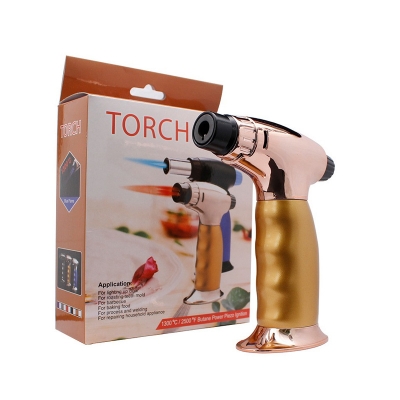 Picture of Refillable Metal Micro Butane Jet Torch Lighter for Camping Travel Parties Charged Gas Style Packed