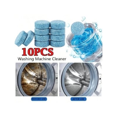 Picture of 10 pcs upgrade Washing Machine Cleaner White Count Powder Tablets Fresh Washing