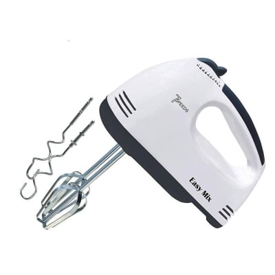 Picture of Hand Mixer Blender Easy Mix-260W with 7 Speed Control and Detachable Stainless-Steel Finish Beater-White