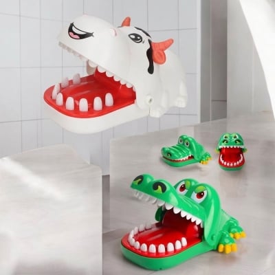 Picture of Crocodile or Cow Teeth Game – Funny Dentist Bite Finger Toy for Kids. Safe Plastic, Perfect for 3+ Years, Family Fun, Parties, and Holidays. Exciting Gift Idea for Children and Adults!