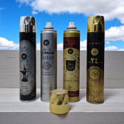 Picture of Hadia 4pcs Arabic Air Freshener Combo – Sultan, Dirham, Ahlam Al Arab, Oud 25 Hours – 300ml Each