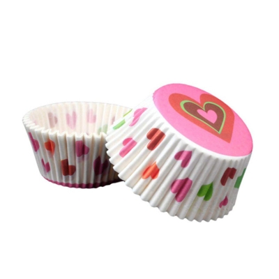 Picture of 100PCS DIY Baking Muffin Cake Paper Cup Oil-Proof Chocolate Paper Tray Egg Tart Holder Kitchen Cupcake Cases Cake Mold-Multicolor