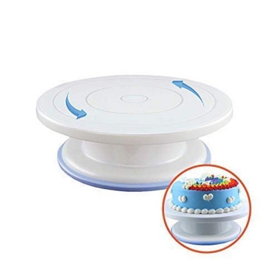 Picture of Turntable Table 360 Degree Rotating/Revolving Cake Decorating Stand-White