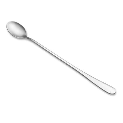 Picture of 1 Pcs Long Handle Spoons, Food Grade Stainless Steel, Long Handle Spoon for Ice Cream, iced Coffee, iced Tea, Milkshake, Tea and Other Desserts-Silver