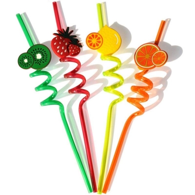 Picture of 4 Pcs Adjustable Style Can Be Reused Straw Bent Boutique Straw-Multicolor