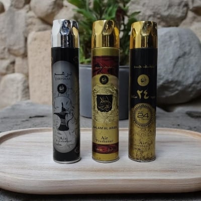 Picture of Hadia 3pcs Oud Ahlam Dirham Arabic Air Freshener Combo – 300ml Bottles for Home & Office