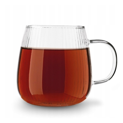 Picture of Set of 6 Lightweight Borosilicate Glass Mugs - Scratch-Resistant, 380 ML Microwave-Safe Round Glass Cups for Tea, Coffee, Milk, Hot or Cold Beverages - Clear and Durable Design