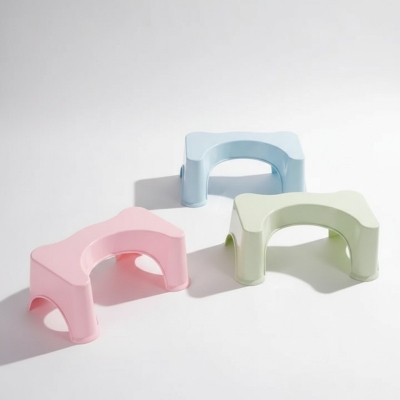 Picture of Ergonomic Plastic Toilet Stool for Better Posture Alleviates Constipation and Bloating with Durable Non-Slip Footrest Design Perfect for Adults Children and Pregnant Women in Modern Bathrooms to Ensure Proper Health Relief.