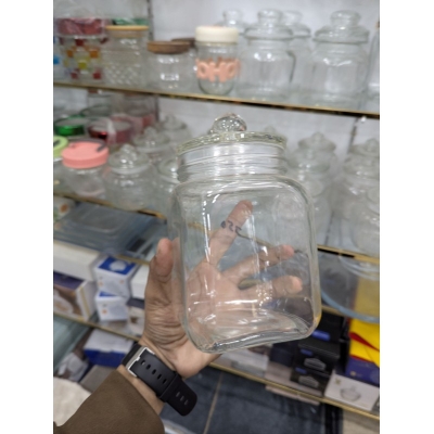 Picture of Airtight Corsica Essentials Glass Storage Jar 1.5L with Clear Lid for Kitchen Pantry Organization of Granola Cereal Oats and Dry Snacks Featuring Durable Transparent Glass Design for Freshness and Easy Identification.