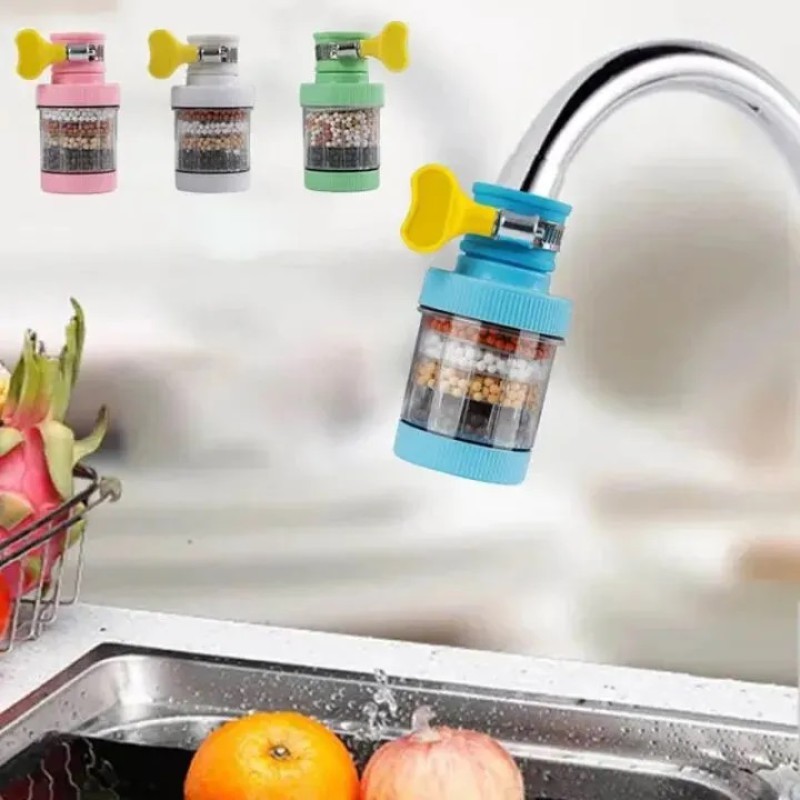 Picture of 2pcs Water Faucet Filter – Five-Layer Filtration System for Kitchen & Bathroom – Removes Chlorine & Metals – Mini Tap Water Purifier – Universal Round Faucet Fit
