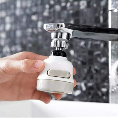 Picture of Water Saving Sprayer Tap Attachment – 360° Adjustable Faucet Head – Anti Splash Shower Nozzle – Kitchen Sink Filter Diffuser – Durable Stainless Steel + ABS