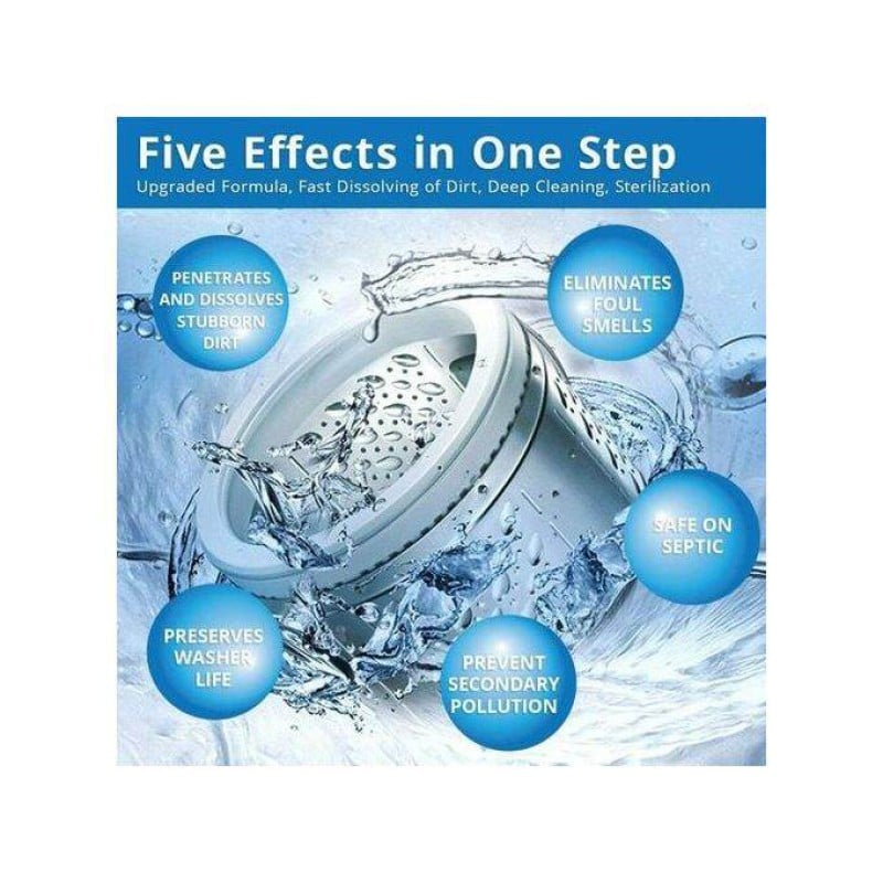 Picture of 12PCS Washing Machine Cleaner Effervescent Tablets – Deep Cleaning, Deodorizing, and Stain Removal Detergent for Front & Top Load Washers, Keeps Machine Fresh & Odor-Free