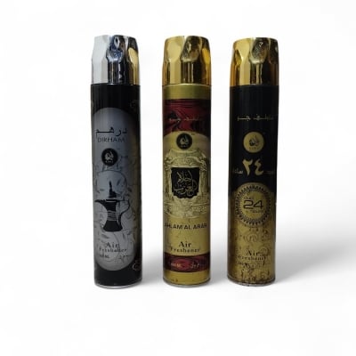 Picture of Hadia 3pcs Oud Ahlam Dirham Arabic Air Freshener Combo – 300ml Bottles for Home & Office