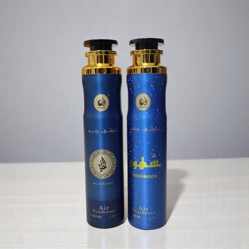 Picture of Hadia 3pcs Arabic Air Freshener Combo: AL HAYAT, ROYEL HASHIMI, KHALIFA | 300ml Each | Home & Office Use